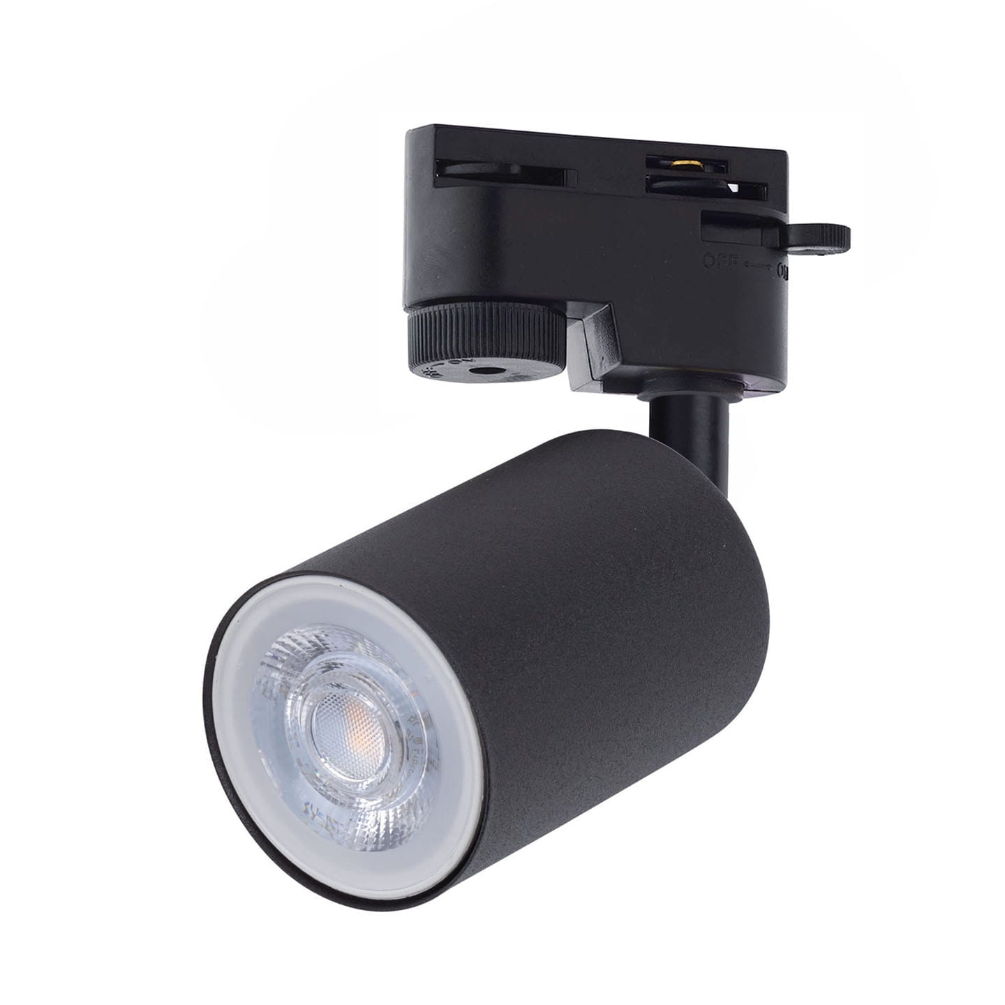 Lampa na szyne na żarówkę GU10 czarna TRACER 1-fazowa