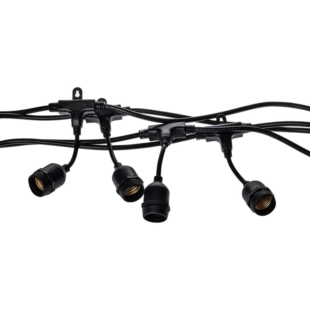 Girlanda ogrodowa 10m IP44 na 10 żarówek E27 czarna zwieszana