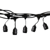 Girlanda ogrodowa 15m IP44 na 15 żarówek E27 czarna zwieszana