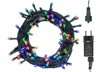 Girlanda ogrodowa 5m czarna + 10 żarówek RGB