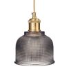 Lampa sufitowa grafitowa szklana BELL 1x E27
