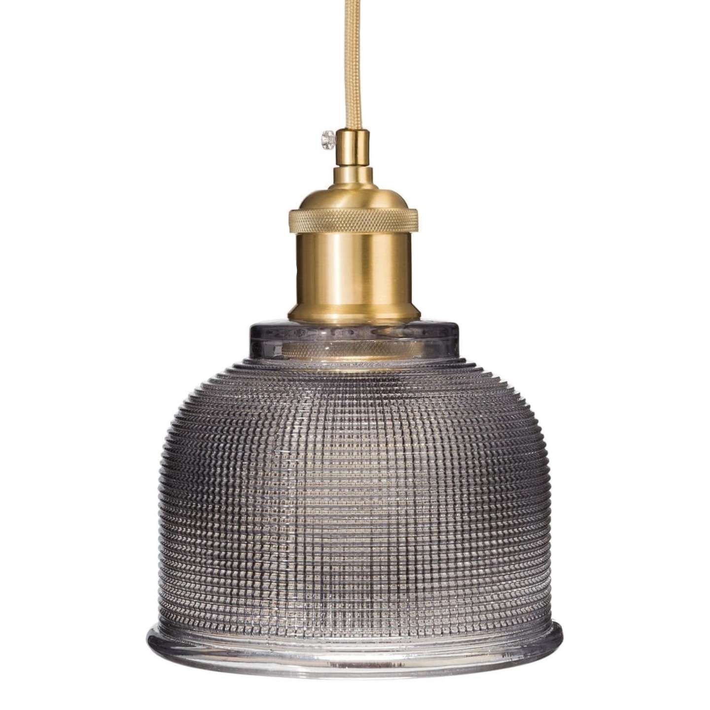Lampa sufitowa grafitowa szklana BELL 1x E27