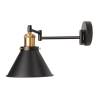 Kinkiet na wysięgniku czarno złoty loft 1xE27