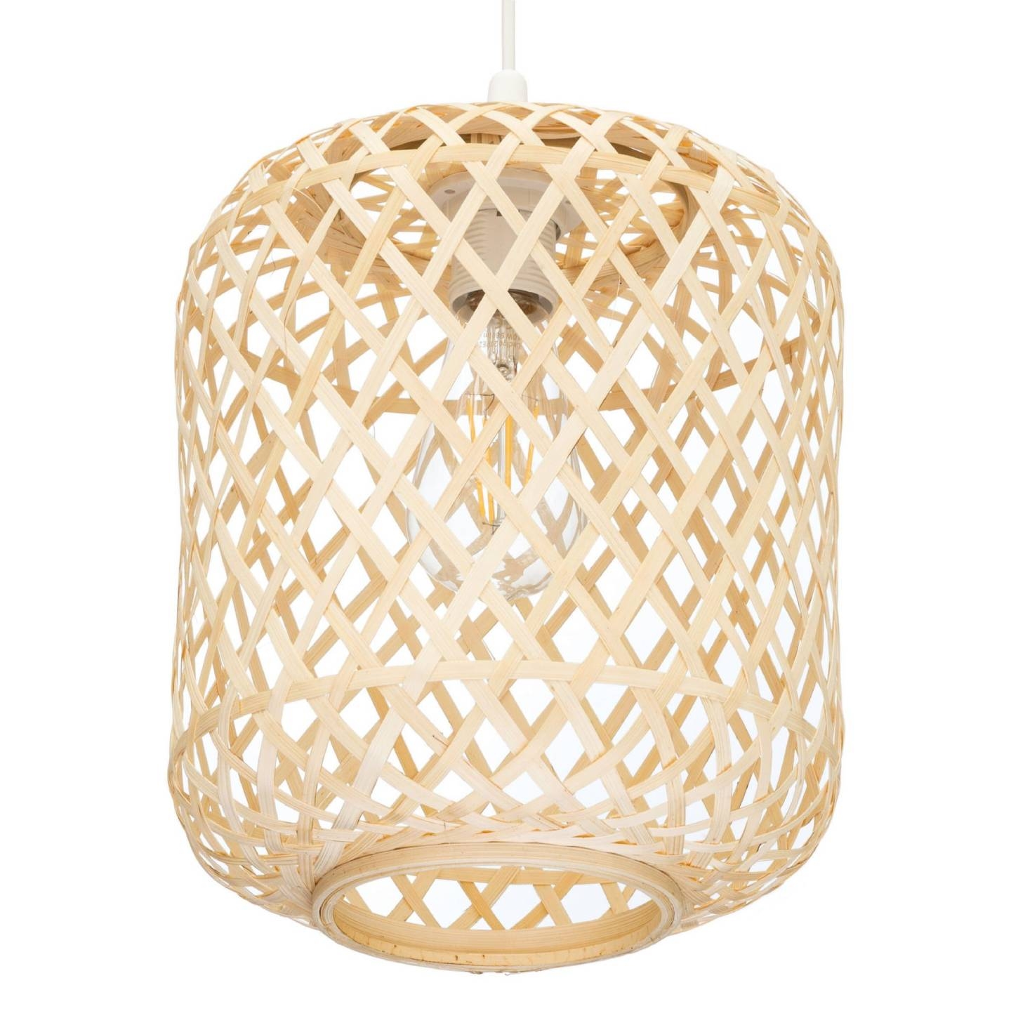 Lampa bambusowa wisząca BOHO 25cm DMT248