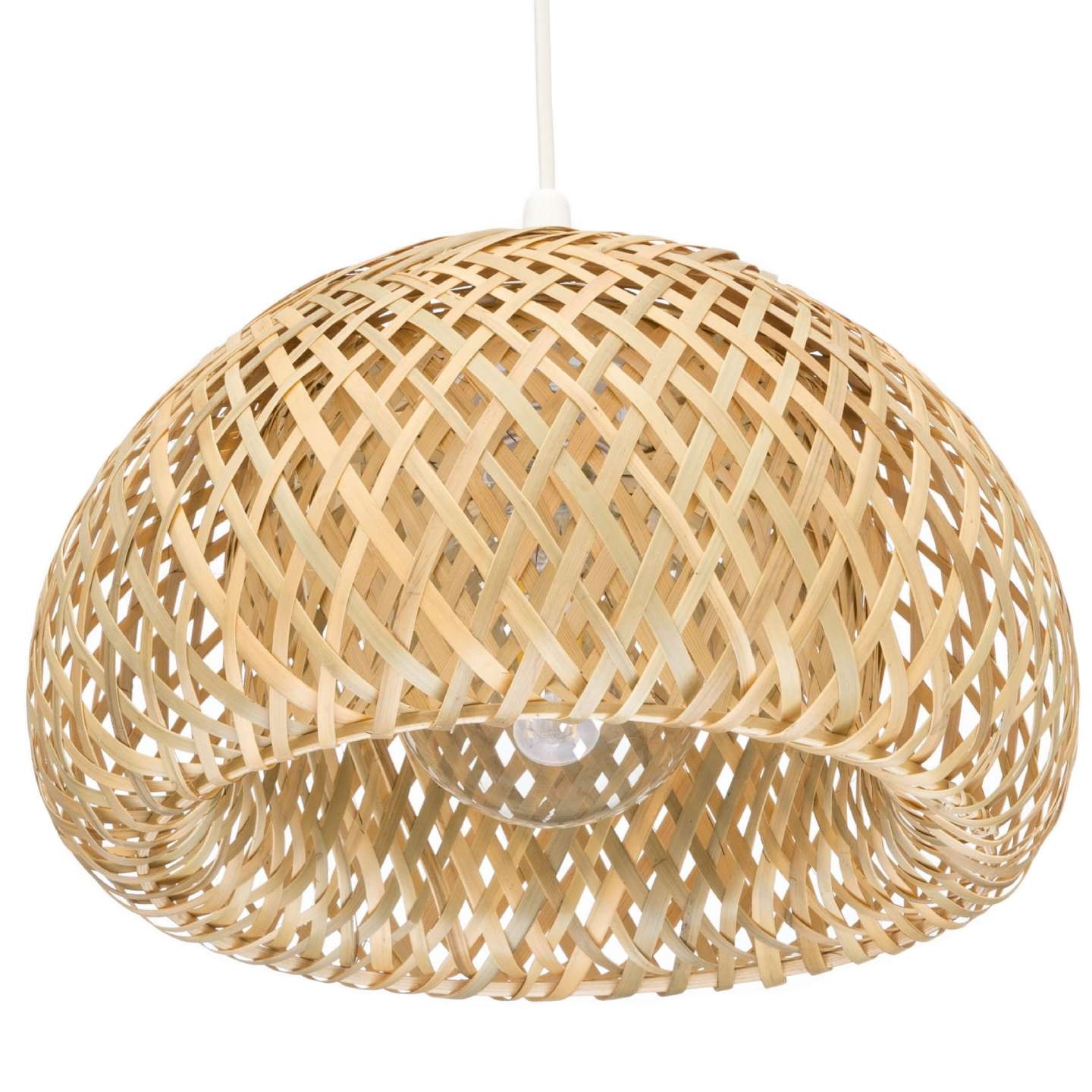 Bambusowa lampa wisząca E27 BOHO 30cm DMT56