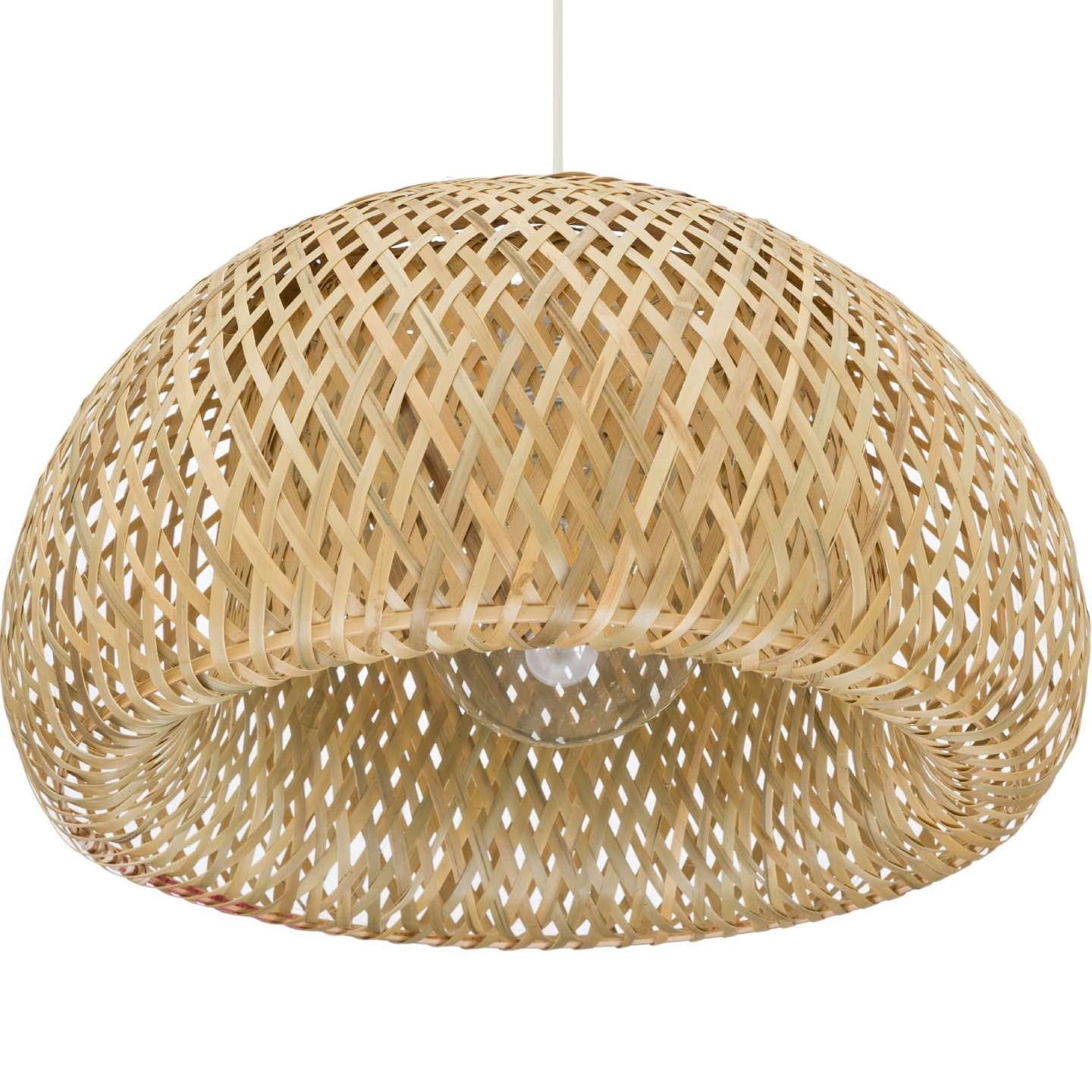 Wisząca lampa bambus BOHO E27 45cm DMT57
