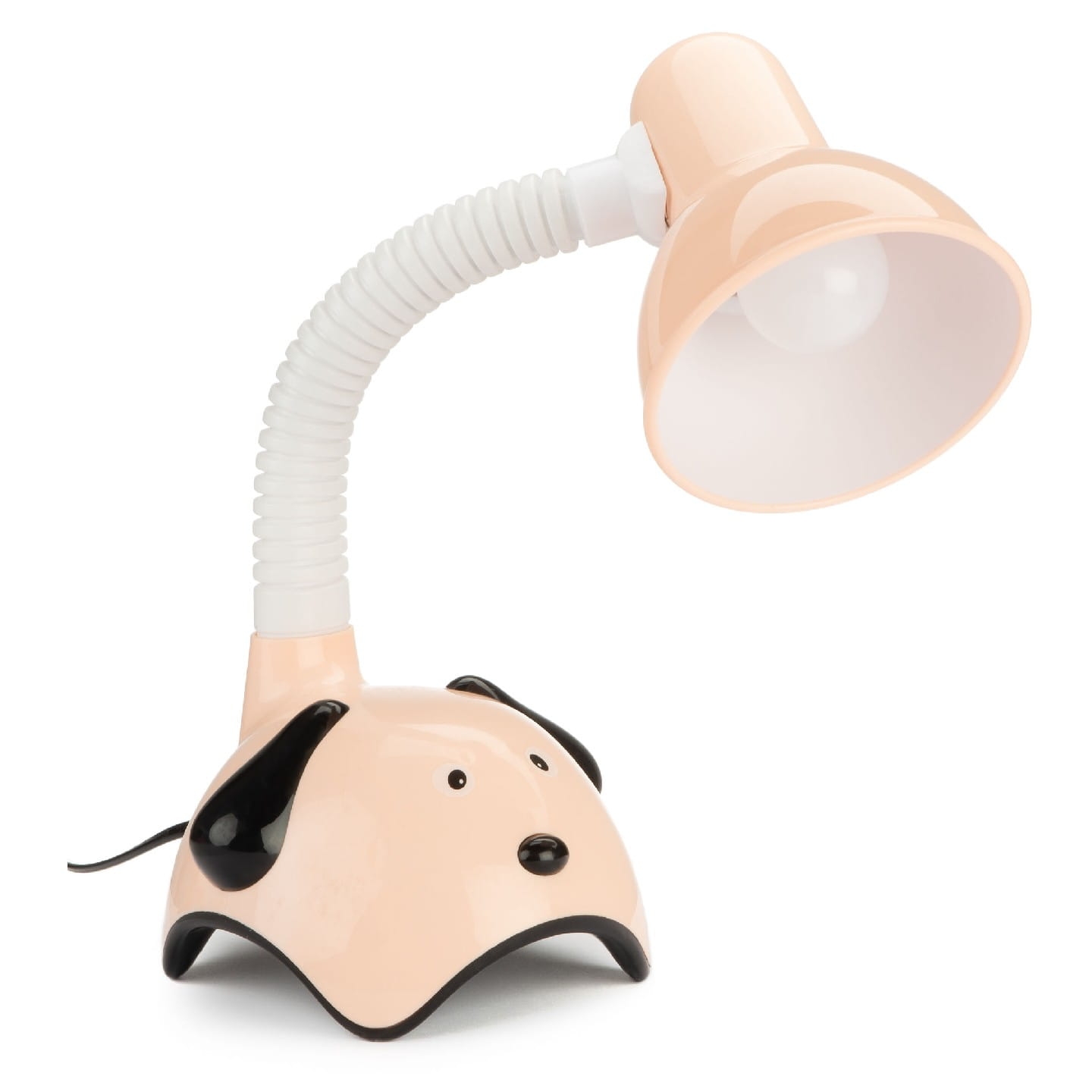 Lampka biurkowa dziecięca morelowa piesek E27