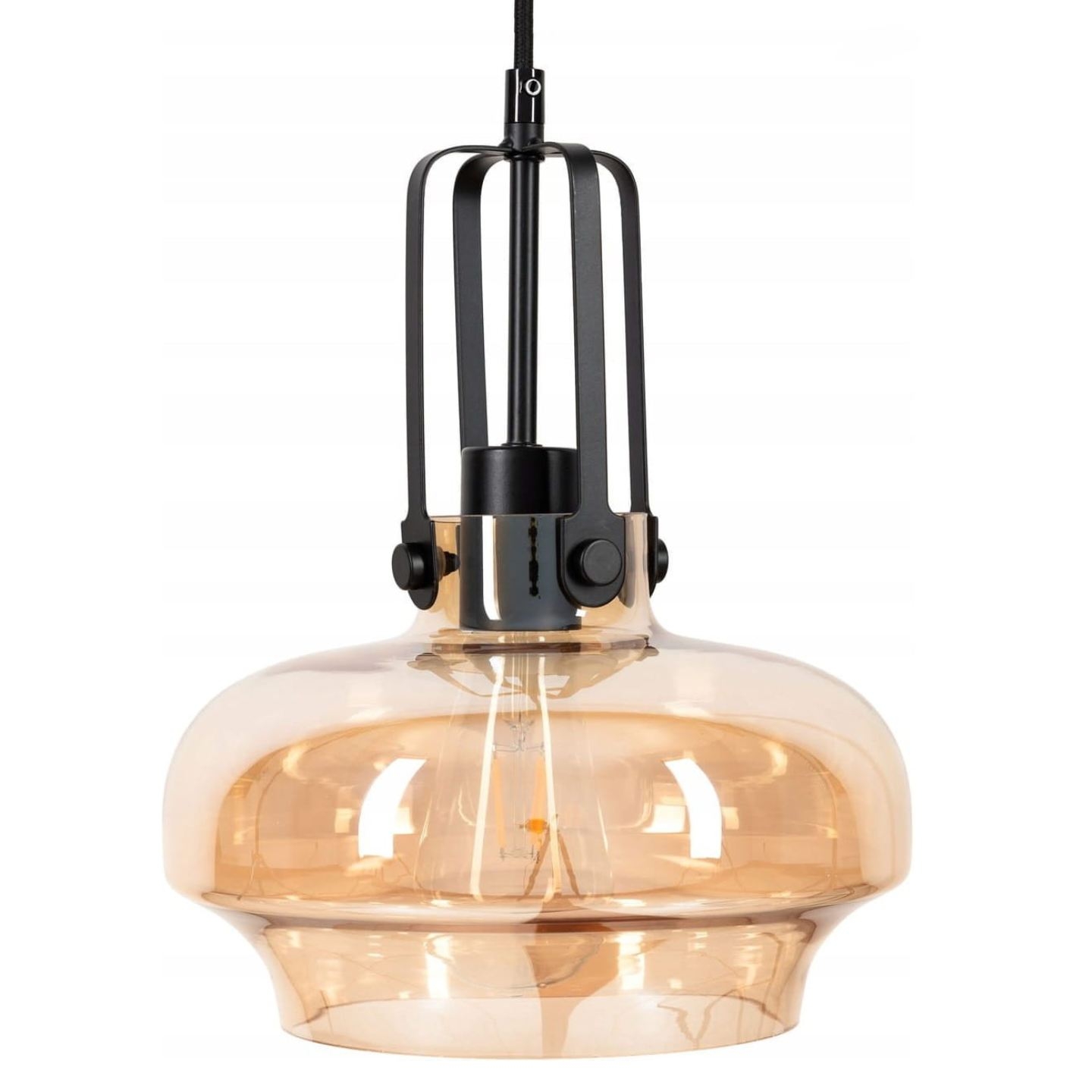 Lampa szklana wisząca ASANA amber