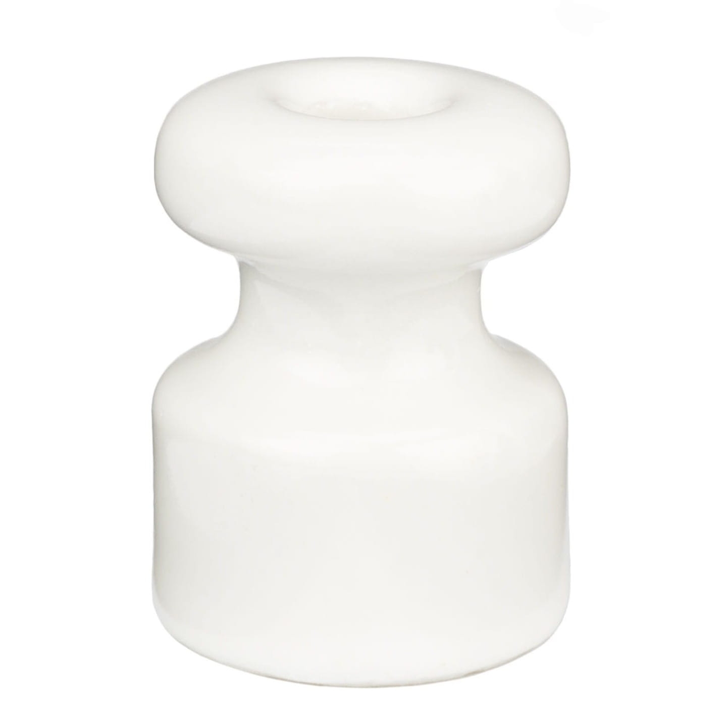 Uchwyt do kabla ceramiczny biały nawijany