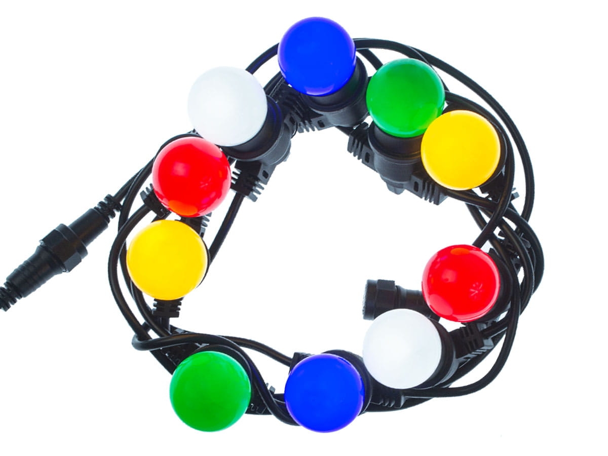 Girlanda świąteczna z kolorowymi żarówkami