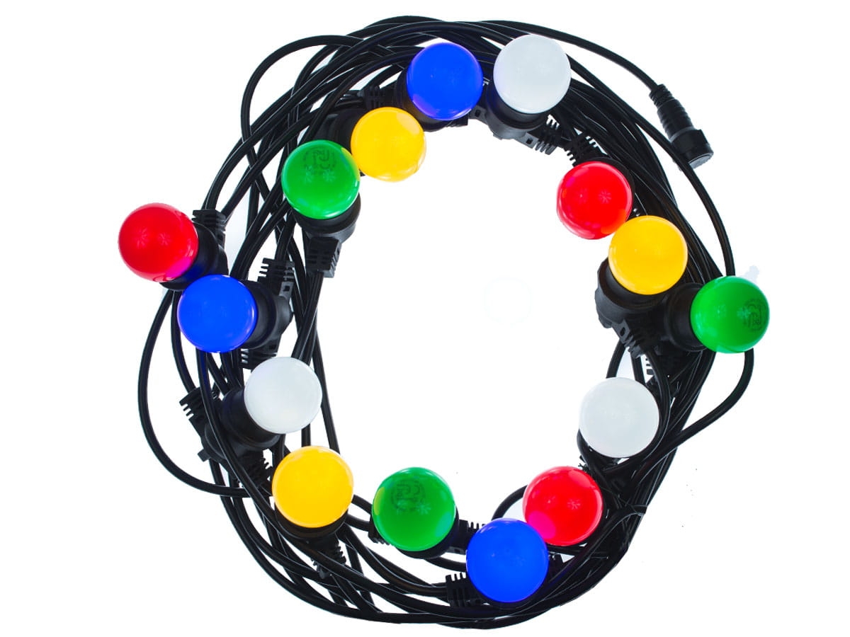 Girlanda świąteczna z kolorowymi żarówkami na gwint E27