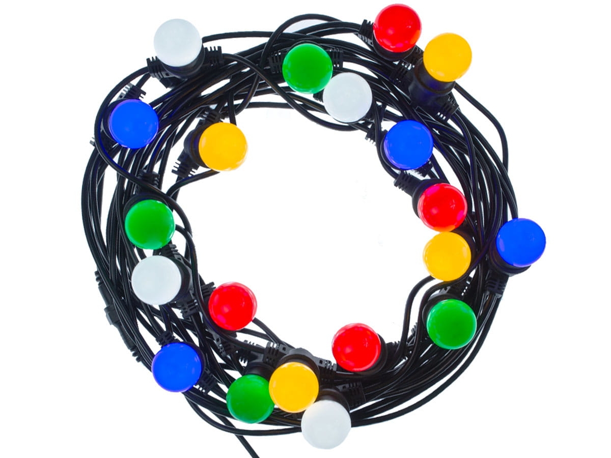 Girlanda świąteczna z kolorowymi żarówkami