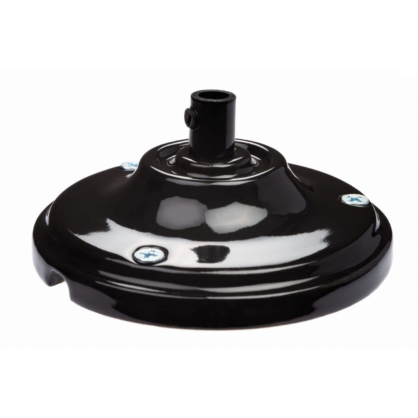 Podsufitka do lampy wiszącej ceramiczna czarna