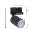 Reflektor na szynoprzewodzie na żarówkę GU10 TRACER czarny 3-fazowy - wymiary