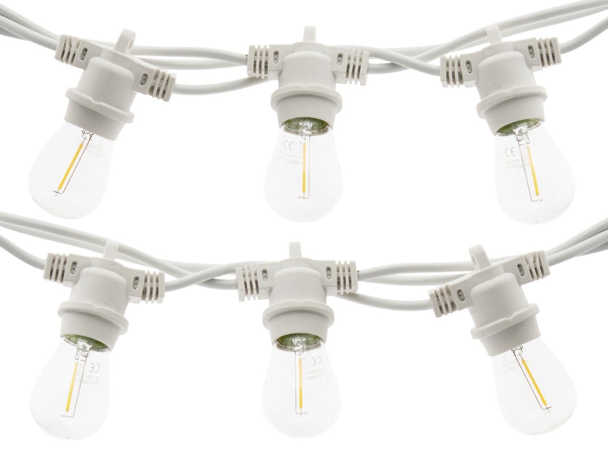 biała girlanda z żarówkami zestaw