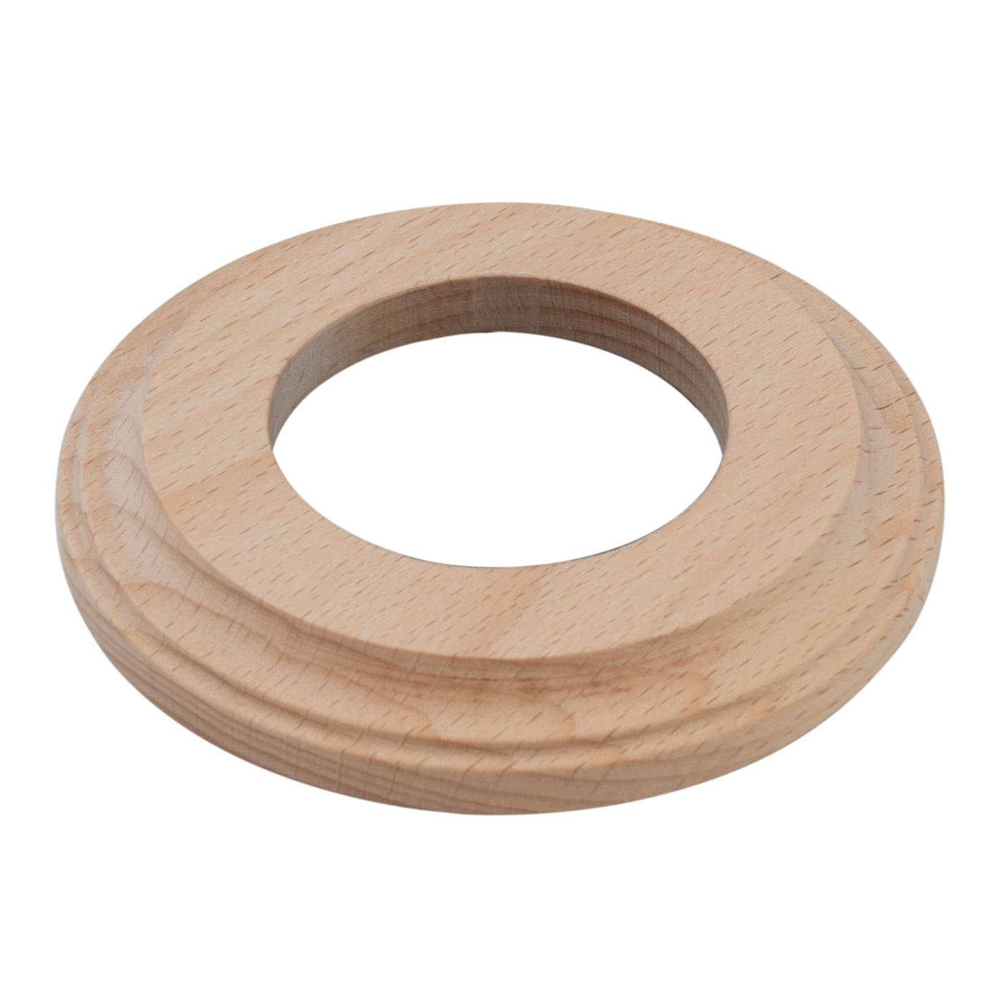 Ramka pojedyncza drewniana do gniazdek i włączników ceramicznych retro podtynkowa