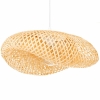 Lampa naturalna boho NUSA biała podsufitka 1xE27 duża 60 cm