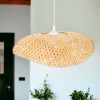 Lampa naturalna boho NUSA biała podsufitka 1xE27 duża 60 cm