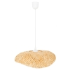 Lampa wisząca naturalna NUSA biała podsufitka 1xE27 50 cm(2)