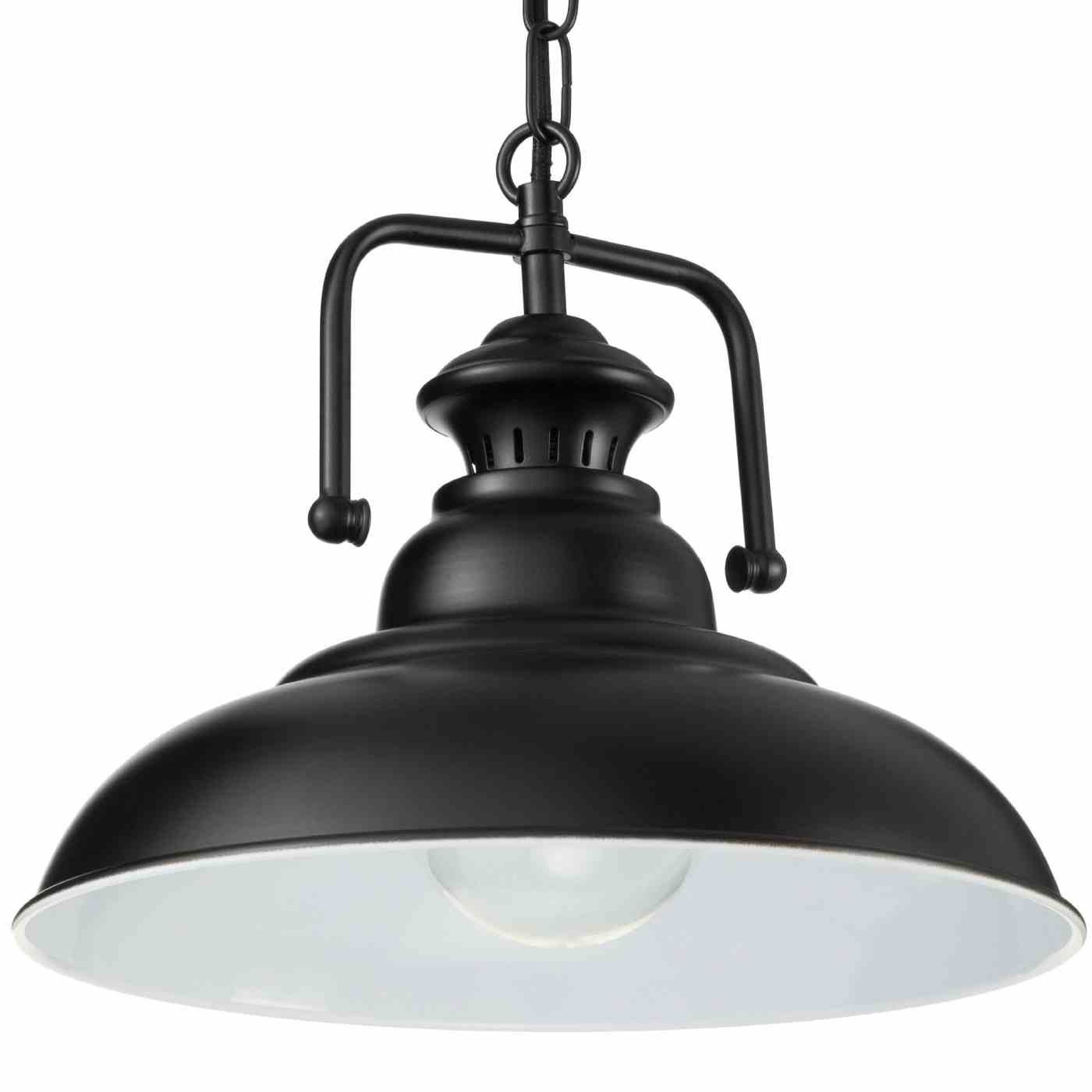 Lampa wisząca czarna metalowa na łańcuchu 1xE27