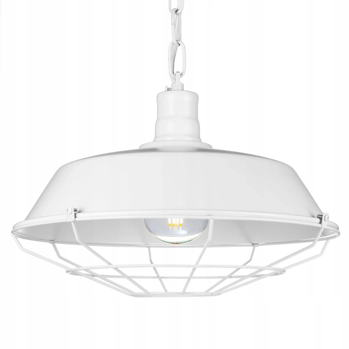 Lampa industrialna biała C2 1xE27
