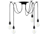 Lampa pająk czarna 5 ramion