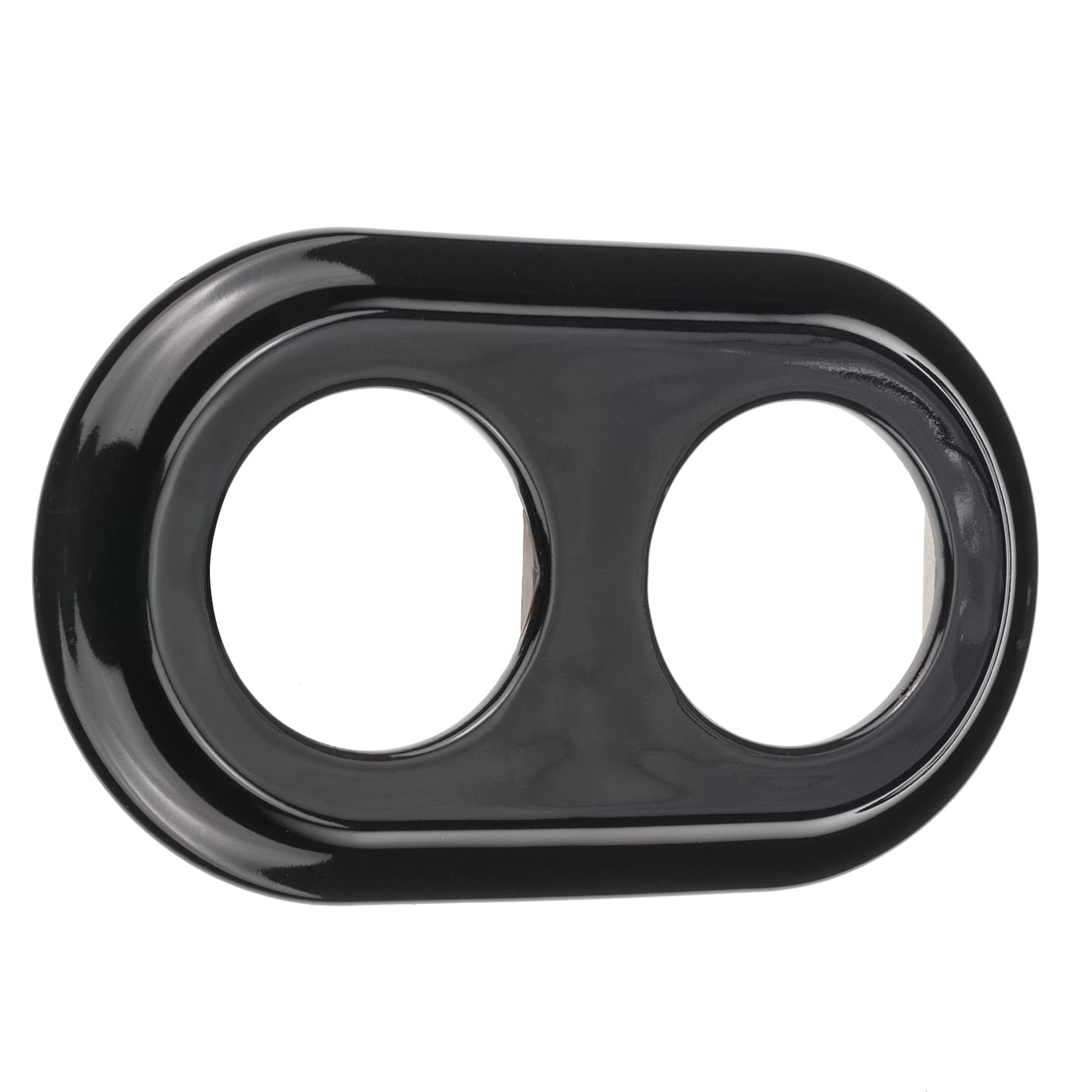 Ramka ceramiczna podwójna czarna retro