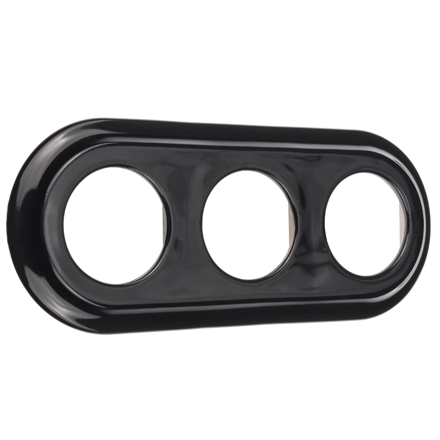 Ramka ceramiczna potrójna czarna retro