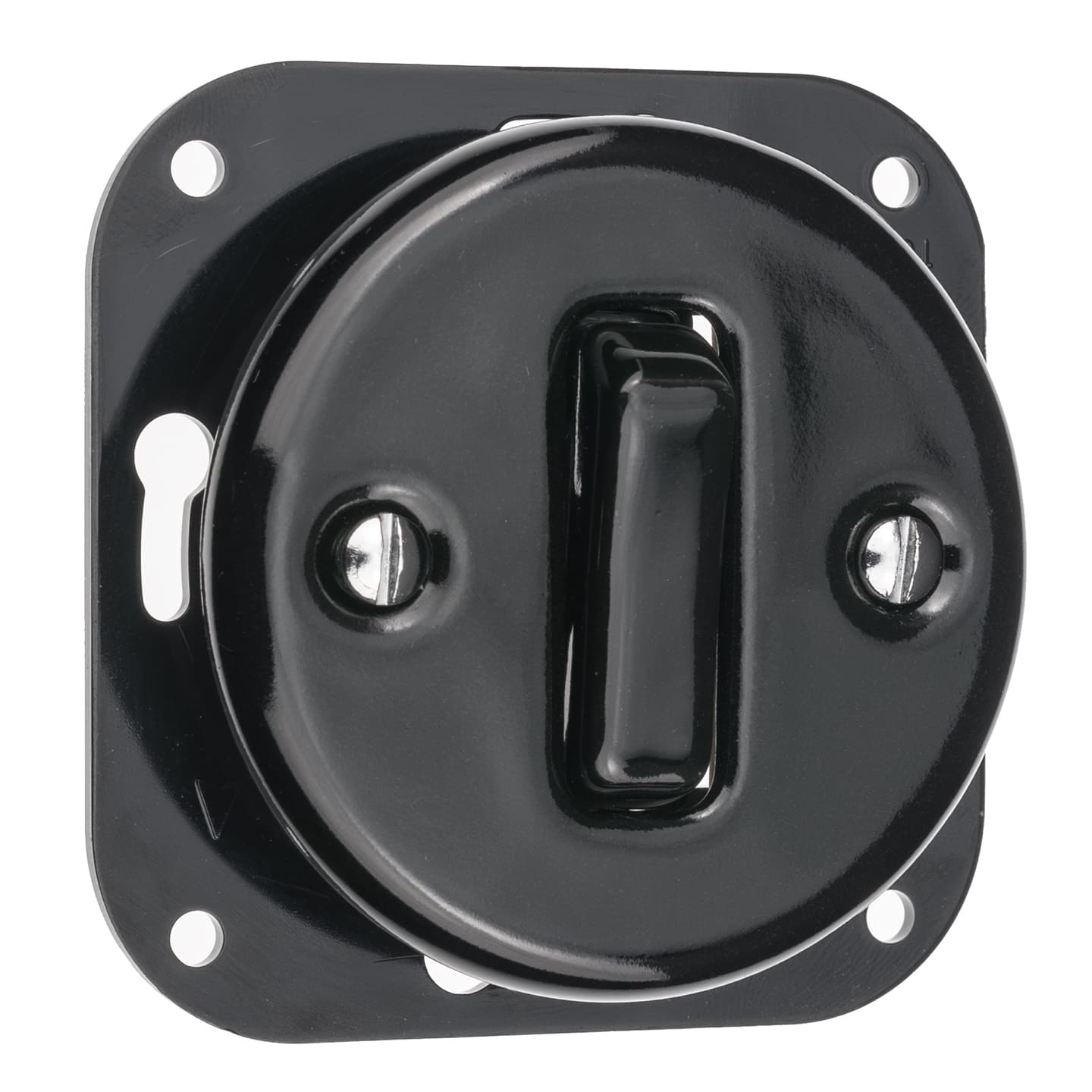 Włącznik światła w stylu retro czarny schodowy pojedynczy do ramki