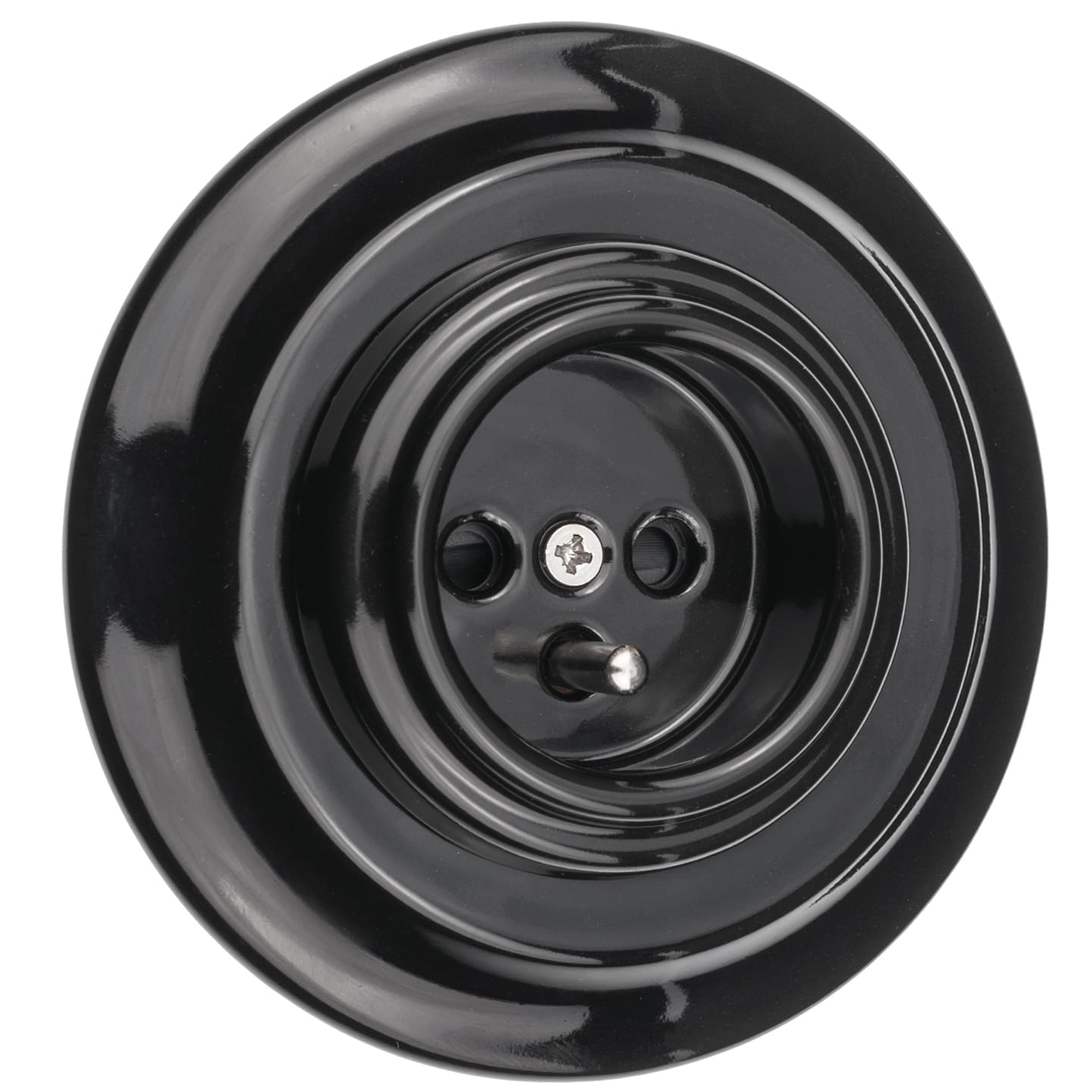 Gniazdo ceramiczne podtynkowe czarne