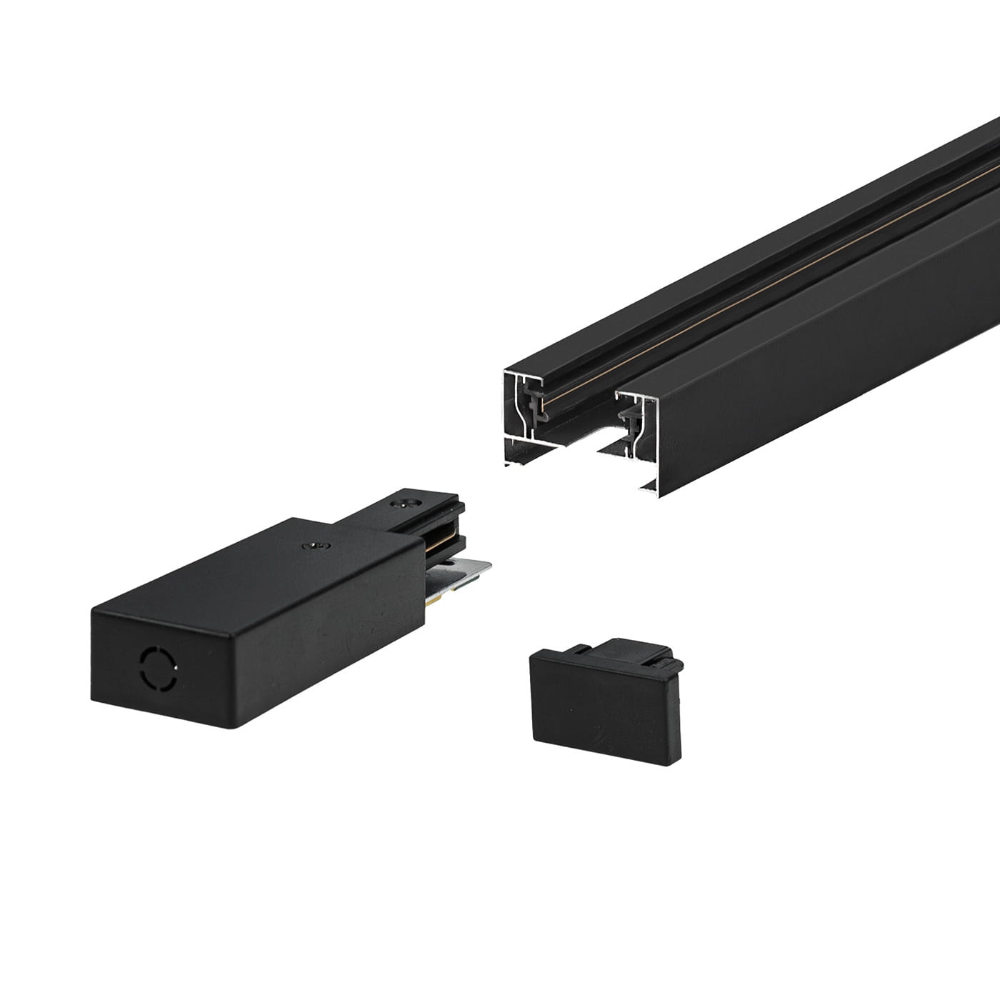 Szynoprzewód 1-fazowy czarny 2 m zestaw