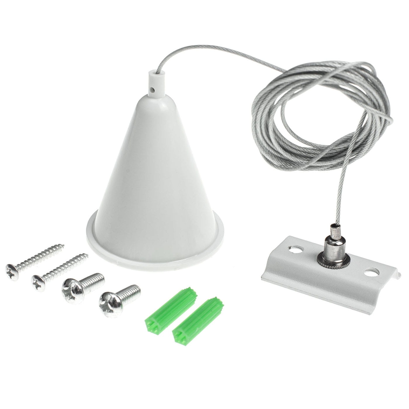 Zestaw do podwieszania szynoprzewodów 1-fazowych biały 200cm