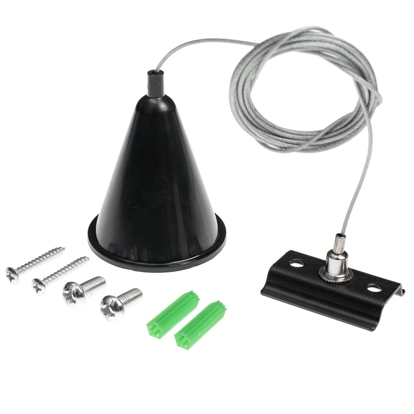 Zestaw do podwieszania szynoprzewodów 1-fazowych czarny 200cm