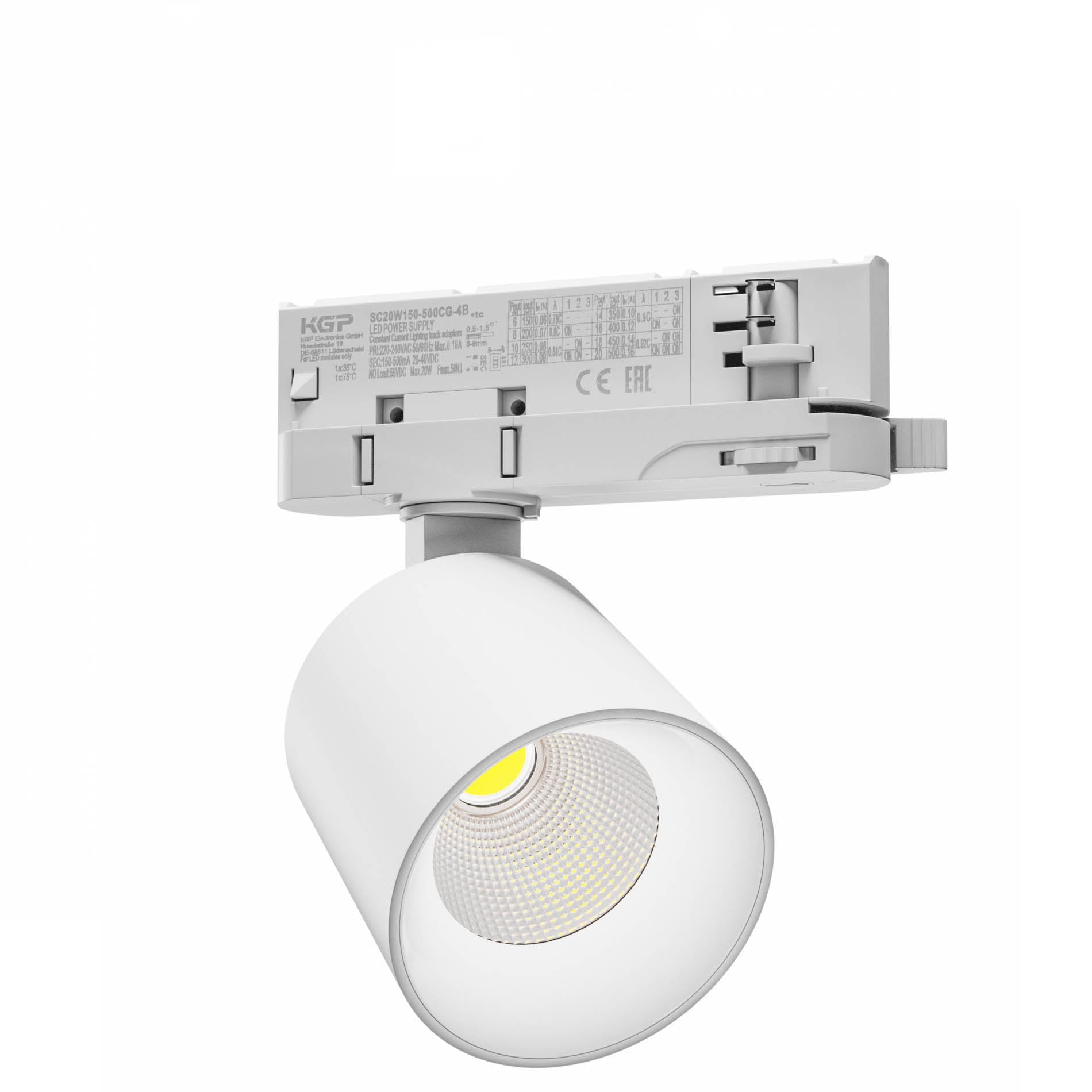 Oprawa szynowa regulowana moc od 6.5W do 20W 3000K Artemida Mini