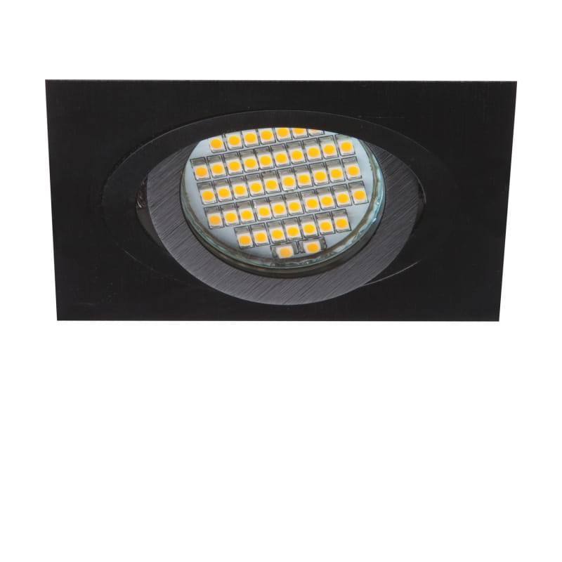 Halogen sufitowy czarny mat kwadratowy ruchomy