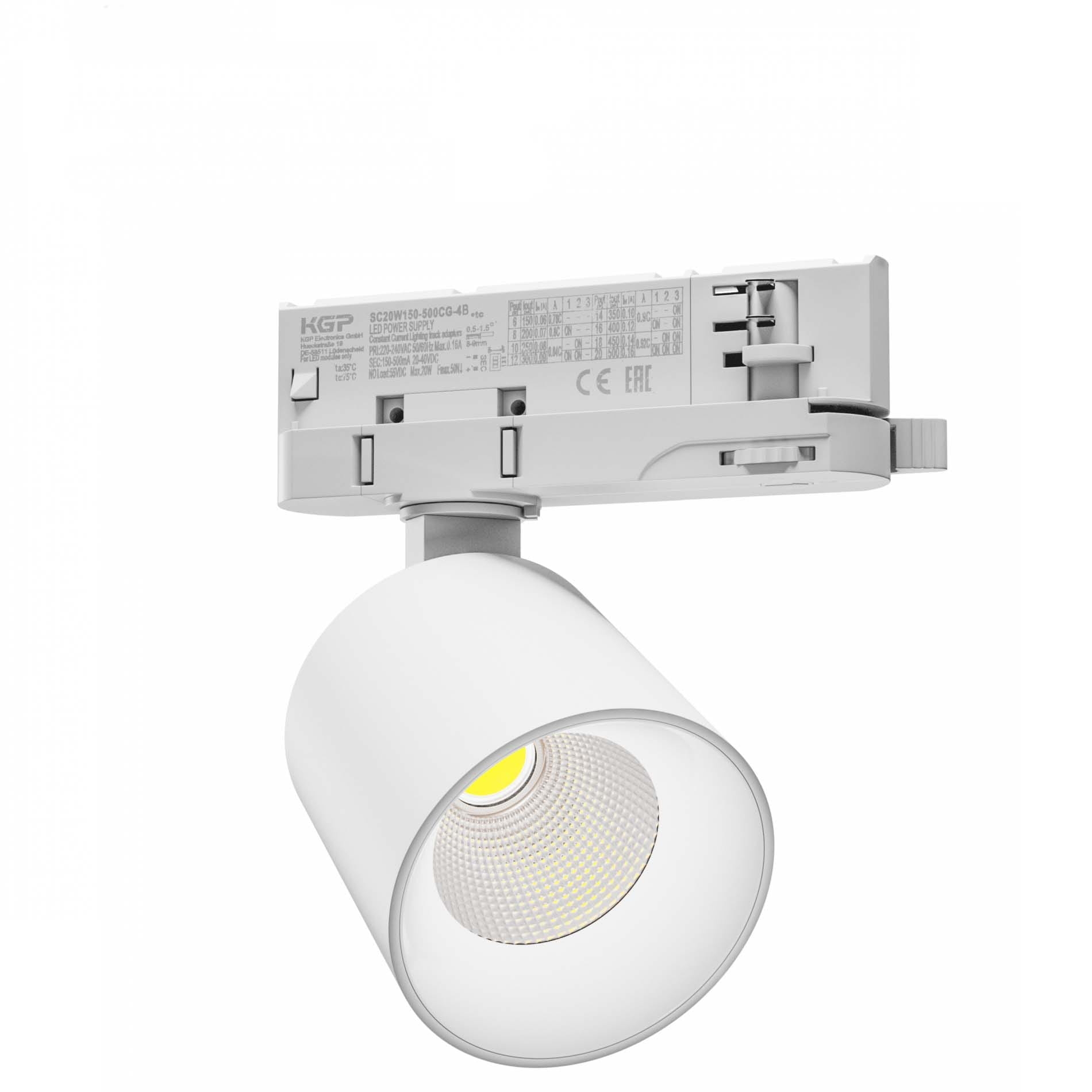 Oprawa szynowa regulowana moc od 6.5W do 20W 4000K Artemida Mini