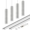 Lampy wiszące do szynoprzewodu białe zawartość zestawu 4 x Tubo biała neoneo