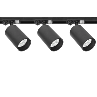 Lampy na szynie Zestaw 3 x lampa PIVOT czarna + szyna 1,5m Premium 1-fazowe