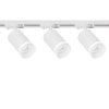 Lampy na szynie białe Zestaw 3 x Reflektor PIVOT RING + Szynoprzewód 1,5m 1-fazowy
