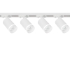 Reflektory na szynie białe 4 x Oprawa Pivot Ring + 2 x szynoprzewód 1m