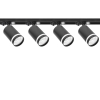Zasilanie środkowe do szynoprzewodu 1f Zestaw 4x Lampa PIVOT RING + 2x Szyna 1m