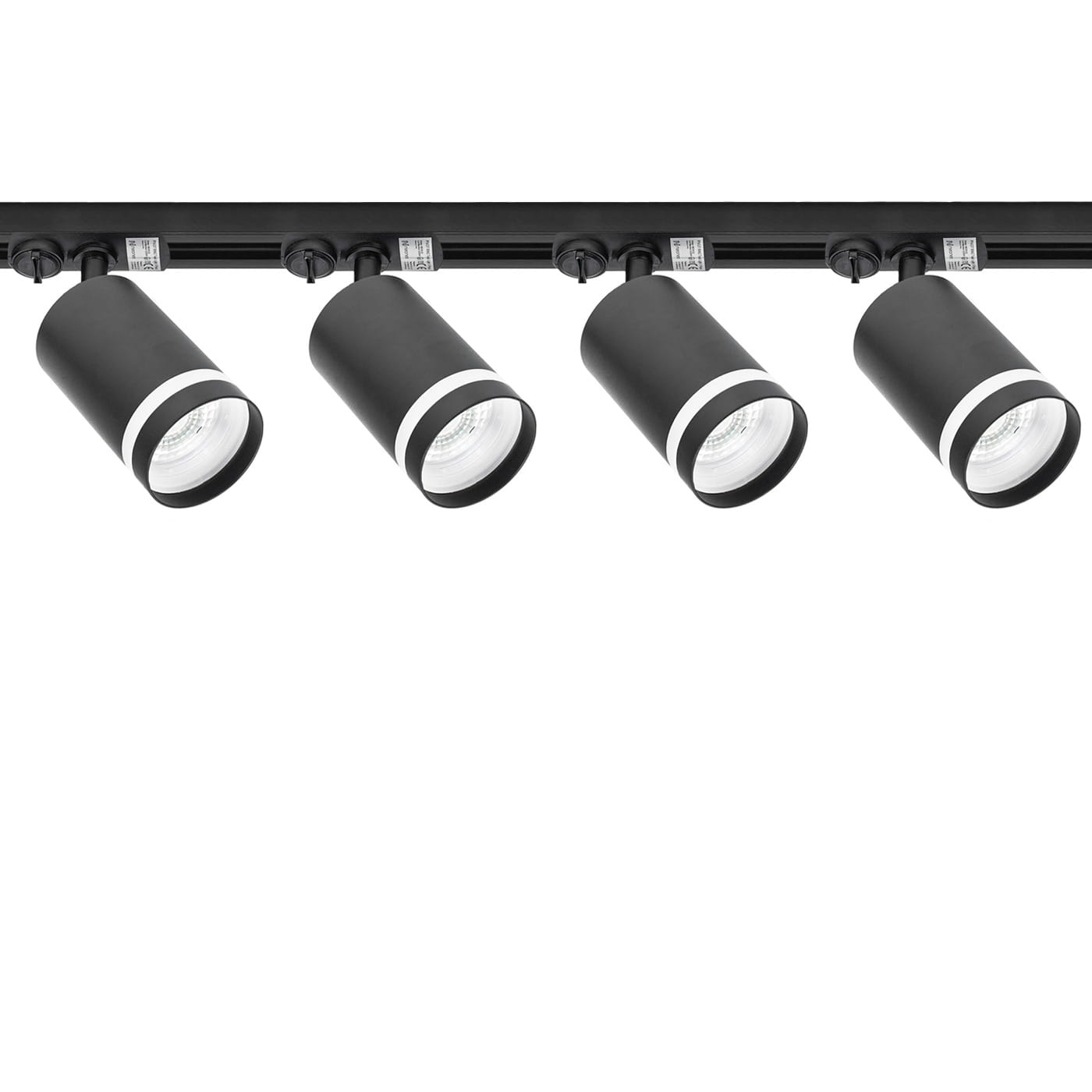 Zasilanie środkowe do szynoprzewodu 1f Zestaw 4x Lampa PIVOT RING + 2x Szyna 1m