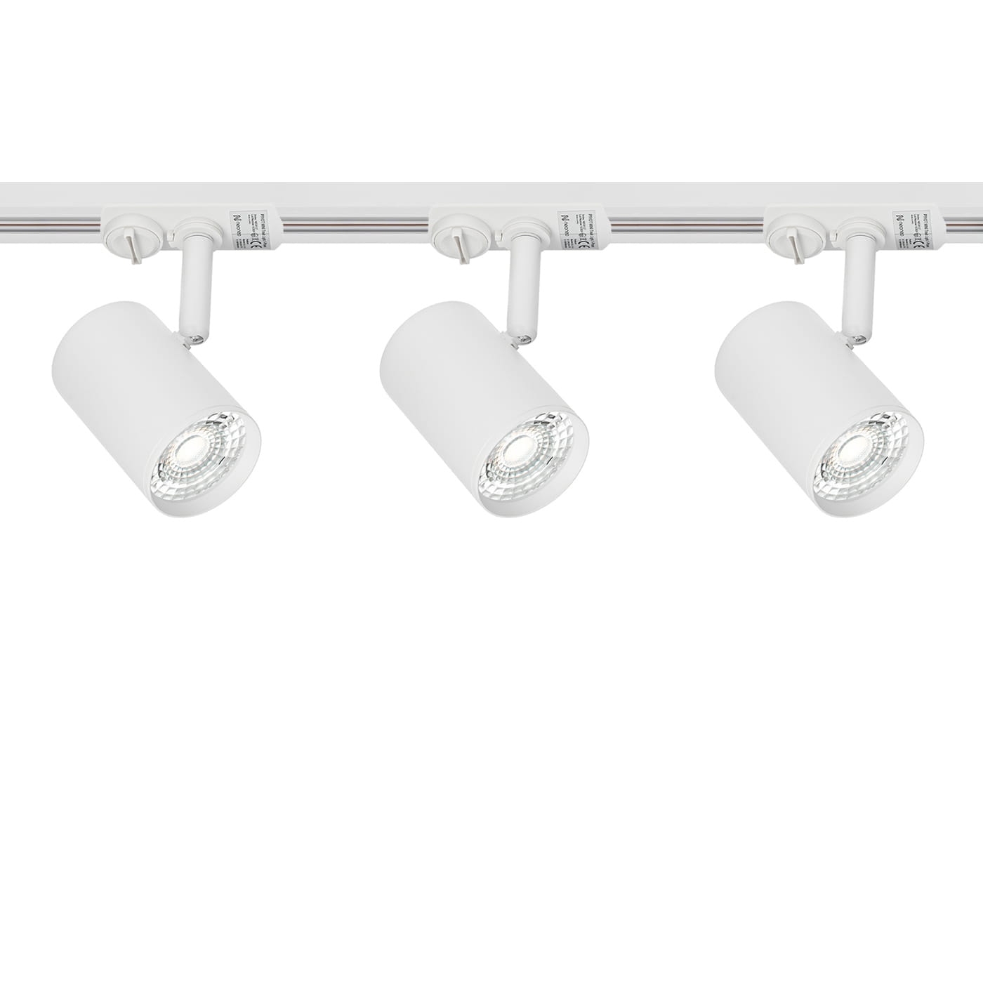 Lampy Szynowe 3 x Oprawa PIVOT MINI GU10 LED + szynoprzewód 1,5 m 1 fazowy