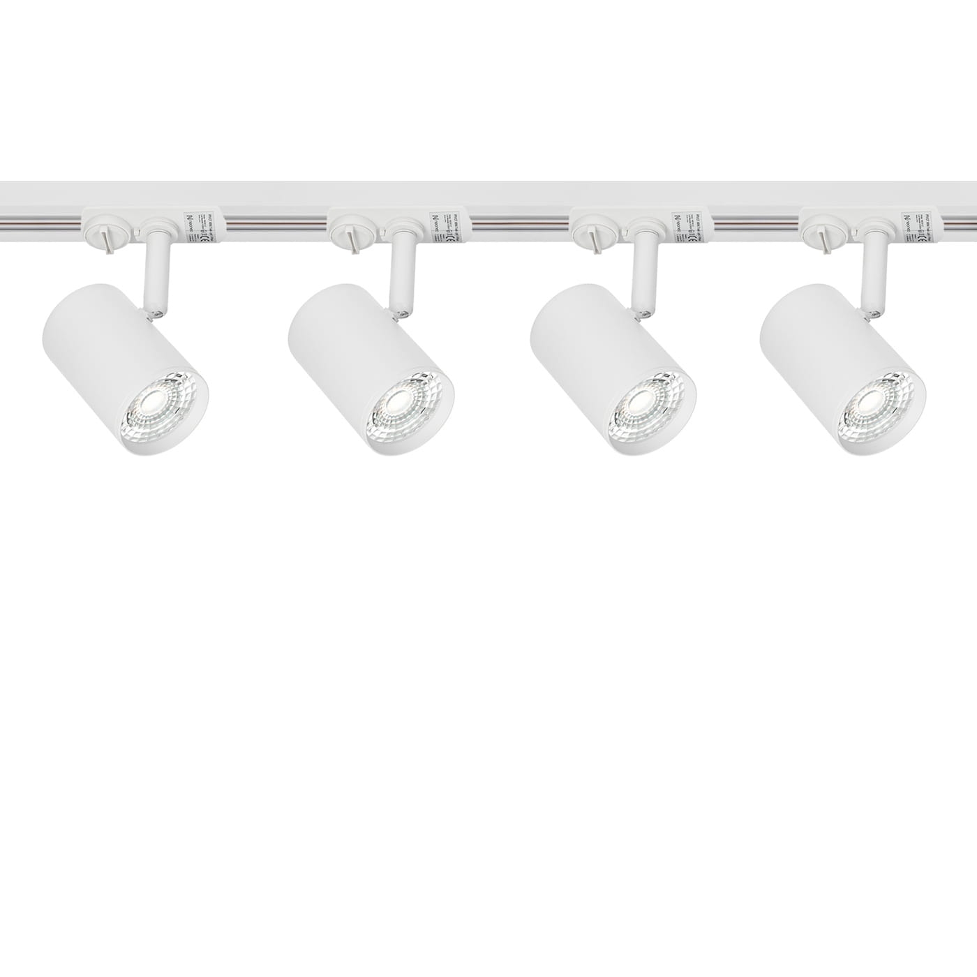 Oświetlenie Szynowe LED Zestaw 3 x Lampa PIVOT MINI biała + 2 x szyna 100cm