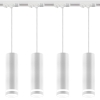 Lampy szynowe wiszące do szynoprzewodu 4x Oprawa PIVOT RING + Szyna 1,5m