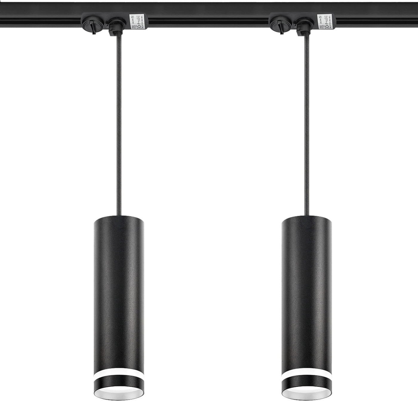 Szynoprzewód z lampami Zestaw 2 x Lampa TUBO RING + szyna 1 m 1-fazowa