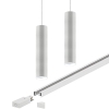 Lampy na szynie białe Zestaw 2 x Oprawa TUBO + szynoprzewód 1 m 1-fazowy