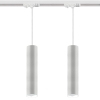 Lampy na szynie białe Zestaw 2 x Oprawa TUBO + szynoprzewód 1 m 1-fazowy
