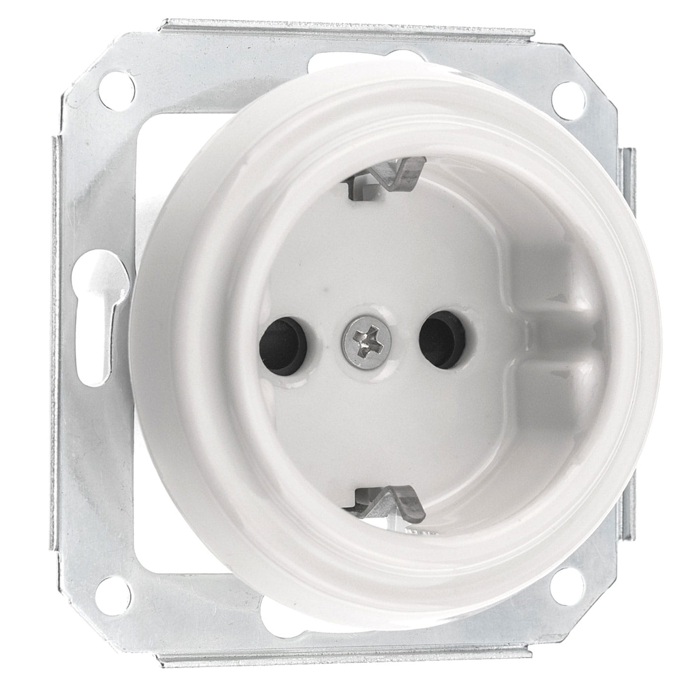 Gniazdo-schuko-ceramiczne-podtynkowe-okrągłe-białe-do-ramki