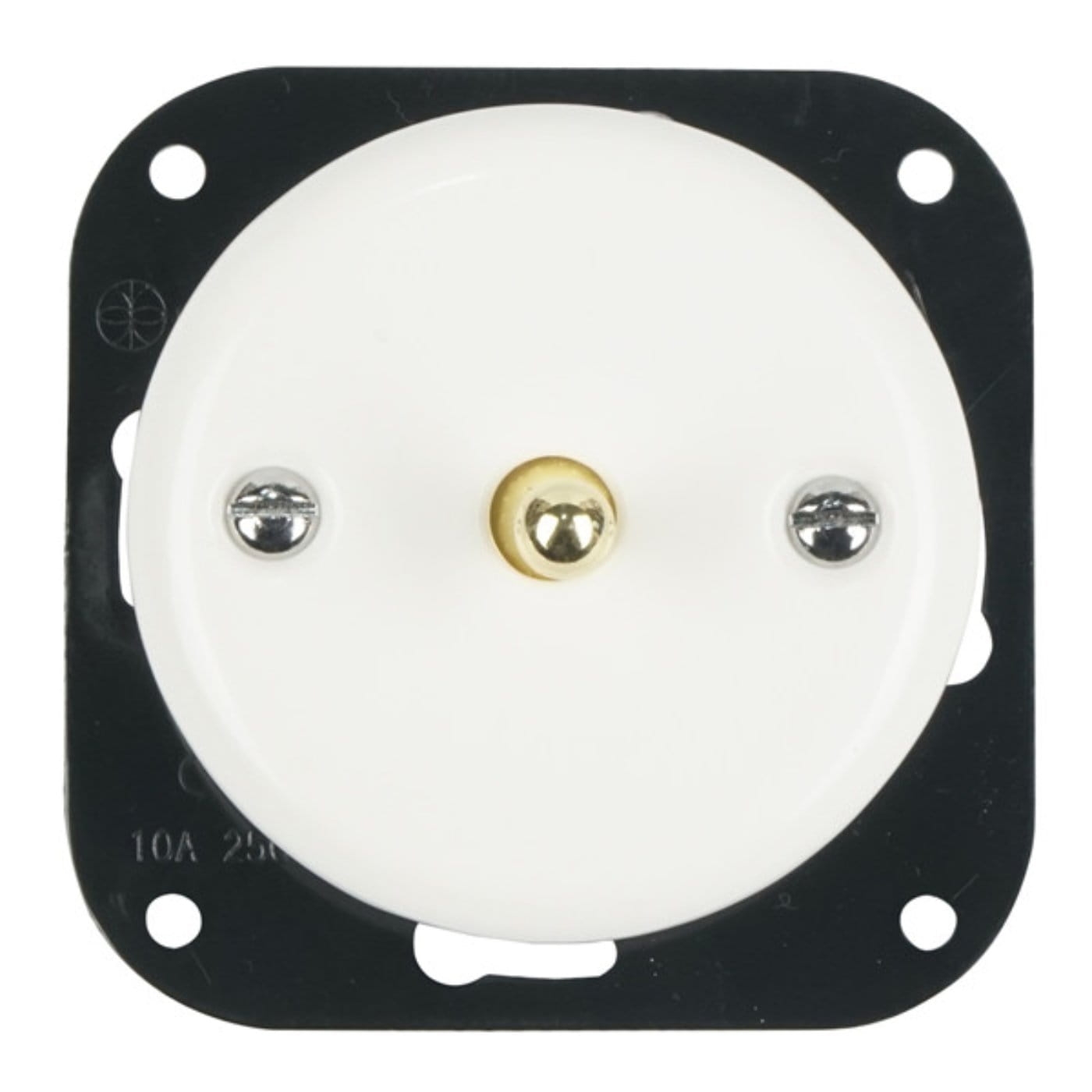 Włącznik ceramiczny Toggle schodowy pojedynczy biały